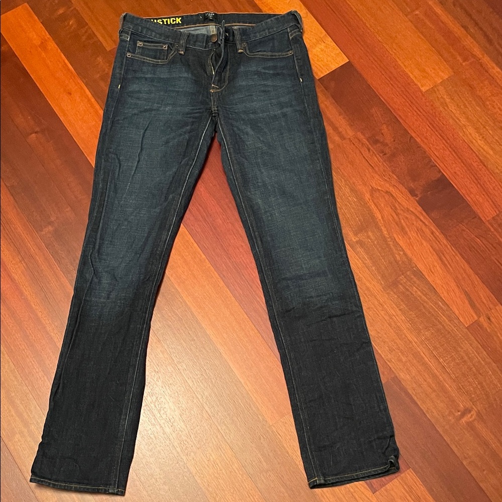 J. Crew Matchstick Jeans with Yellow Stitching